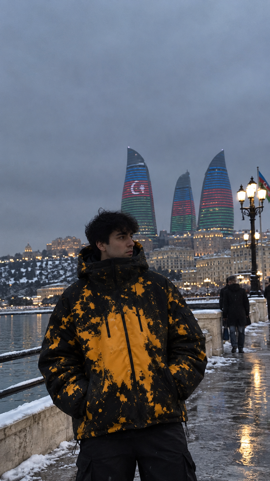 Sarı qış gödəkçəsi